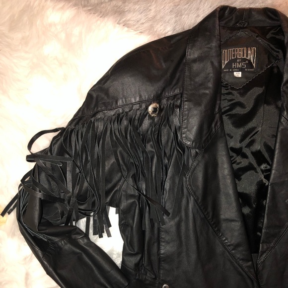 Ladies Size Small Genuine Leather Fringe Jacket - Picture 2 of 6